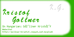 kristof gollner business card